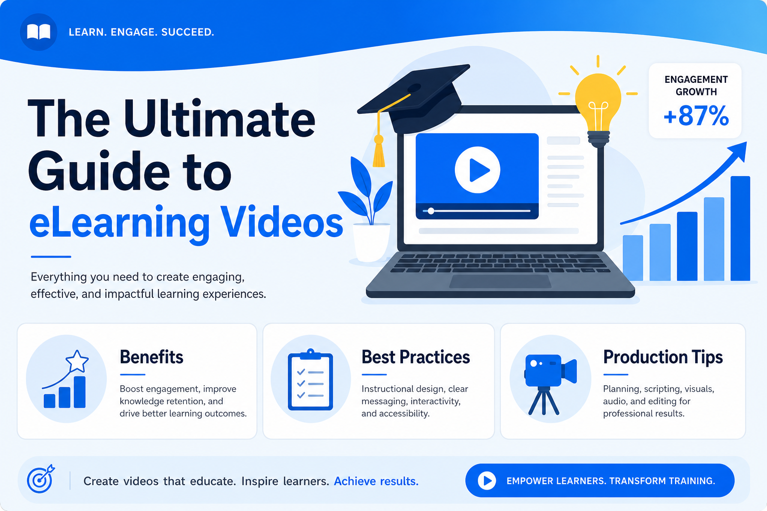 The Ultimate Guide to eLearning Videos — benefits, best practices, and production tips