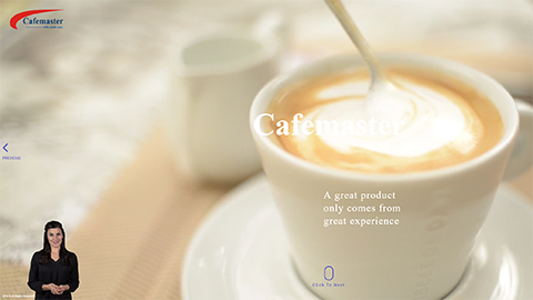 Website Spokesperson Example - Cafemaster